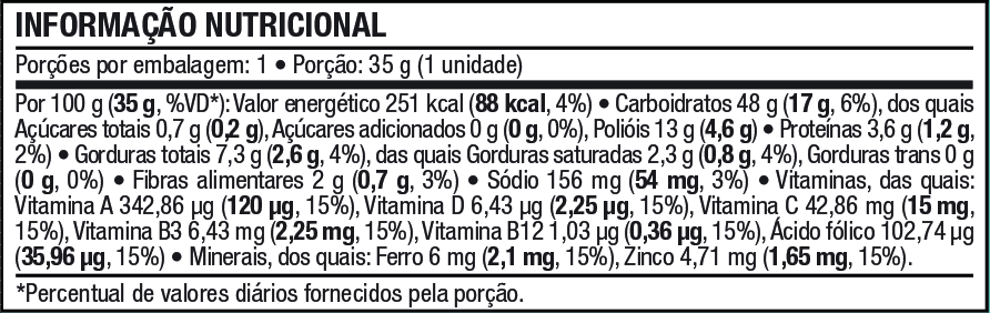 Tabela Nutricional Desktop