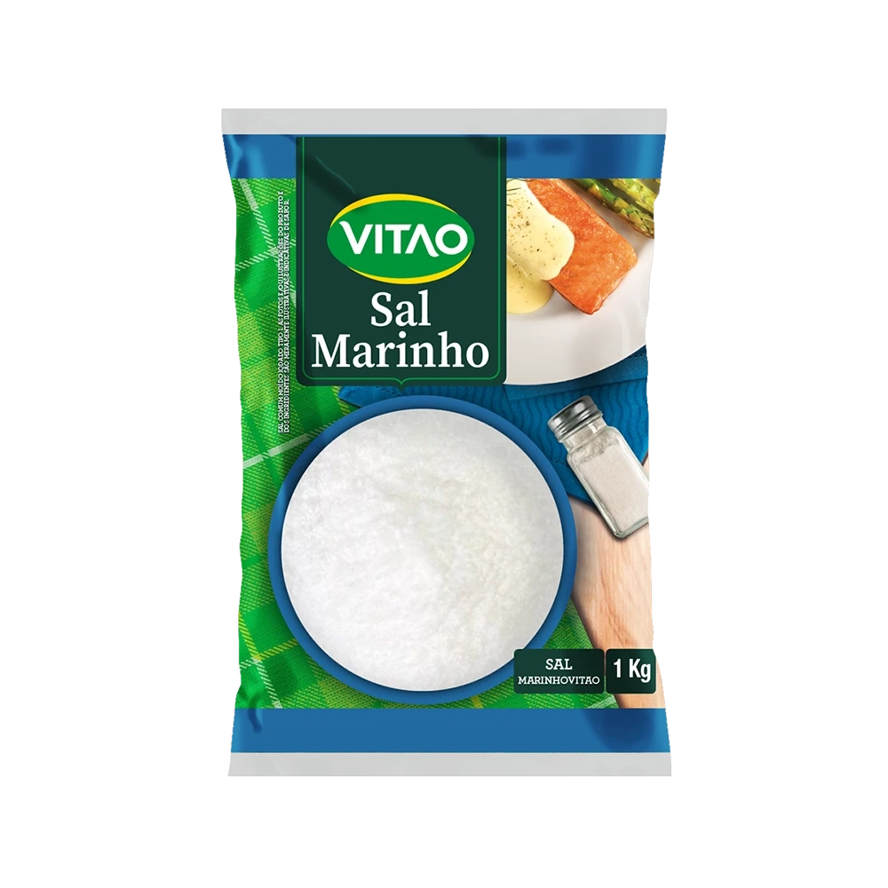 Sal Marinho Natural Vitao 1kg: Sem Aditivos | VITAO