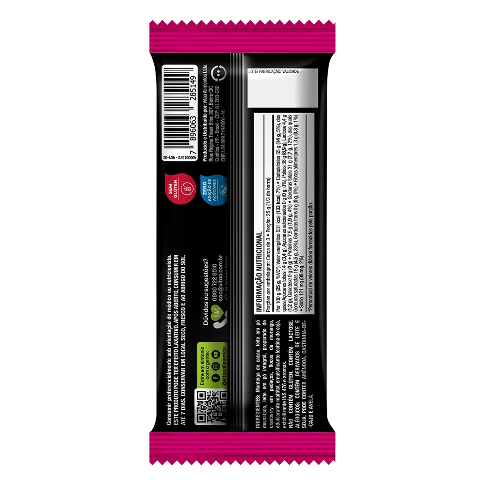Nao Ota　セブンスライド　100g 120g Chocolate Branco Morango Cranberry Zero Açúcar Marcante 70G
