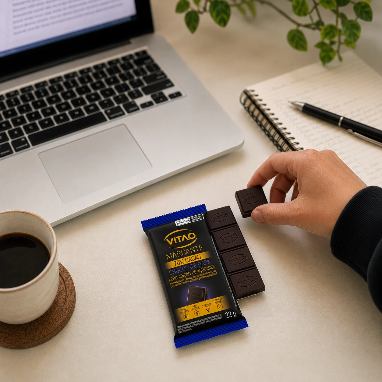 Vita 黒 カセット2個 Chocolate 70% Amargo Zero Açúcar Marcante 22G