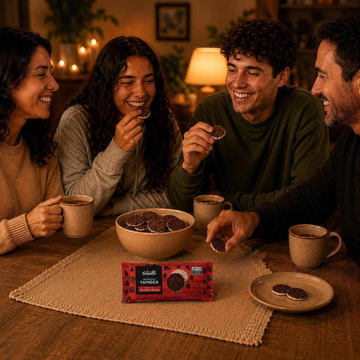 Biscoito Tapioca Chocolate Zero Açúcar Naturatta 15G
