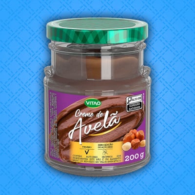 Creme De Avelã Vegano Zero Açúcar Vitao 200G