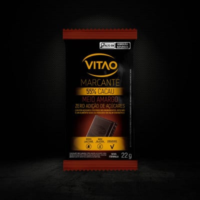 Chocolate Meio Amargo Zero Açúcar Marcante 22G