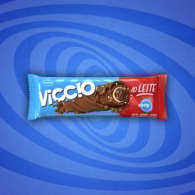 Rolinho Chocolate Ao Leite Zero Açúcar Viccio 30G
