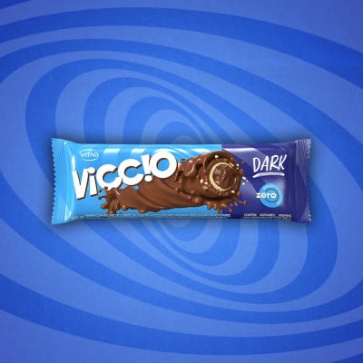 Rolinho Chocolate Meio Amargo Zero Açúcar Viccio 30G