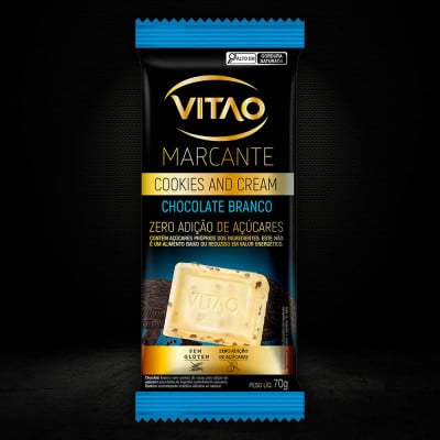 Chocolate Cookies & Cream Zero Açúcar Marcante 70G