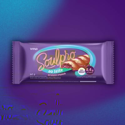 Chocolate Proteico Ao Leite Zero Açúcar Soulpro 40G