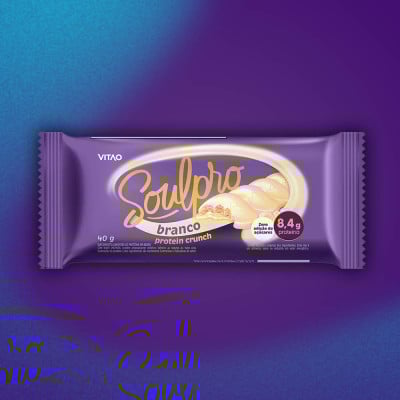 Chocolate Proteico Branco Zero Açúcar Soulpro 40G