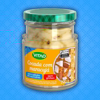 Cocada Ao Leite Maracujá Zero Açúcar Vitao 200G