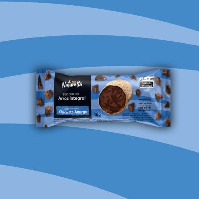 Biscoito Arroz Chocolate Zero Açúcar Naturatta 16G