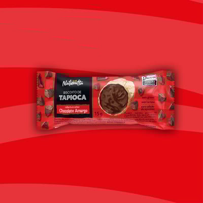 Biscoito Tapioca Chocolate Zero Açúcar Naturatta 15G