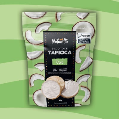 Biscoito Tapioca Coco Zero Açúcar Naturatta 60G