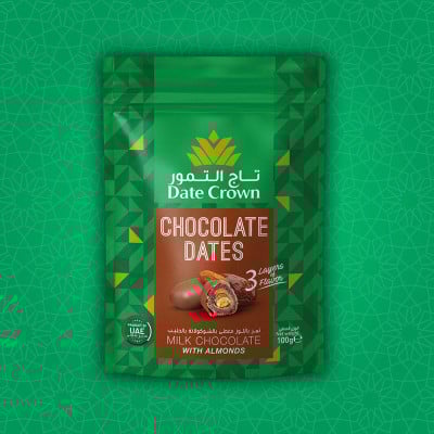 Tâmara Com Cobertura De Chocolate Date Crown 100G
