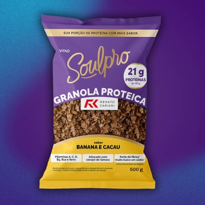 Granola Proteica Cacau E Banana Rc Soulpro 500G