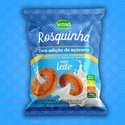 Rosquinhas Leite Integral Zero Açúcar Vitao 110G