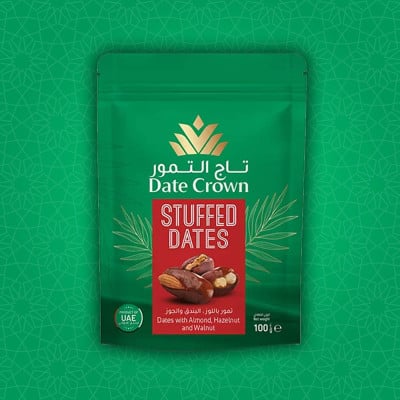 Tâmara Recheada Date Crown 100G