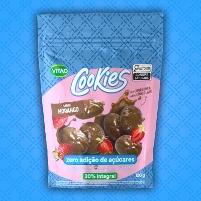 Cookies Morango Coberto Zero Açúcar Vitao 120G