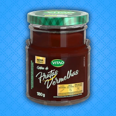 Geleia Frutas Vermelhas Zero Açúcar Vitao 180G