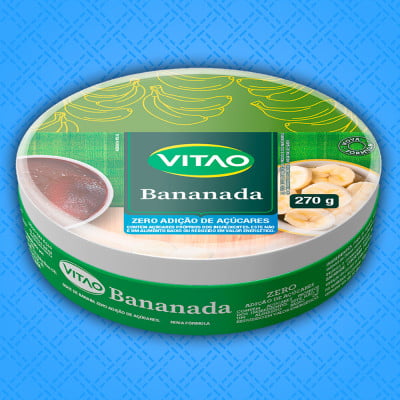 Bananada Zero Açúcar Vitao 270G