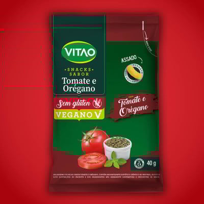 Snack Tomate Orégano Sem Glúten Vitao 40G