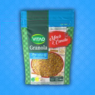 Granola Maçã E Canela Integral Zero Açúcar Vitao 250G