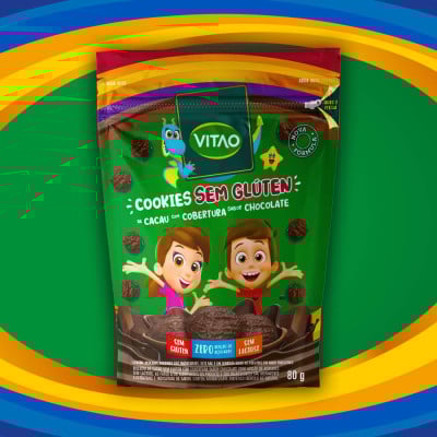 Cookies Chocolate Sem Glúten Coberto Kids 80G