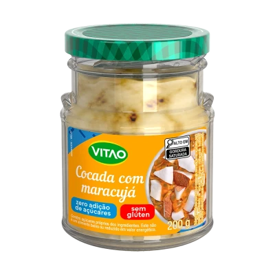 Cocada Ao Leite Maracujá Zero Açúcar Vitao 200G