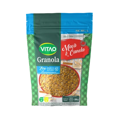 Granola Maçã E Canela Integral Zero Açúcar Vitao 250G