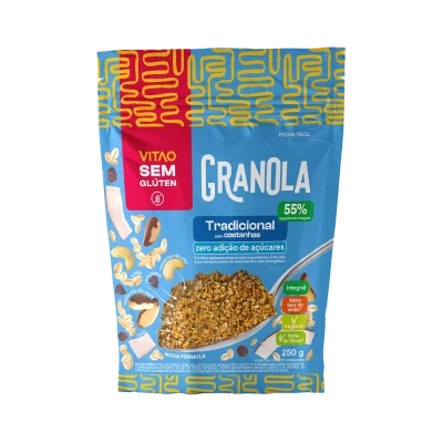 Granola Tradicional Sem Glúten Zero Açúcar Sem Glúten 250G
