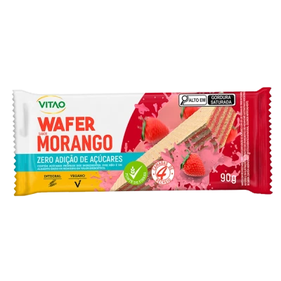 Wafer Morango Zero Açúcar Vitao 90G