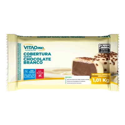 Barra de Cobertura Sabor Chocolate Branco Zero Açúcar VitaoPRO 1,01Kg