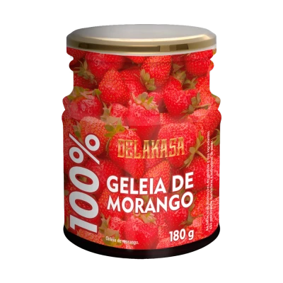 Geleia 100% Morango Delakasa 180G