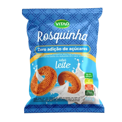 Rosquinhas Leite Integral Zero Açúcar Vitao 110G