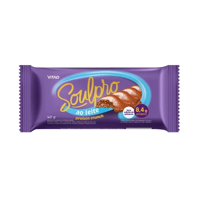 Chocolate Proteico Ao Leite Zero Açúcar Soulpro 40G