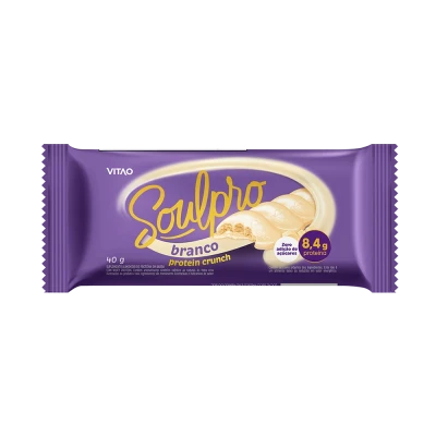 Chocolate Proteico Branco Zero Açúcar Soulpro 40G
