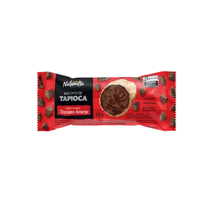 Biscoito Tapioca Chocolate Zero Açúcar Naturatta 15G